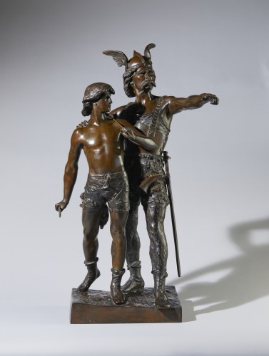 Vercingétorix et son fils - Emile Laporte (1858-1907) - Sculpture Style Napoléon III