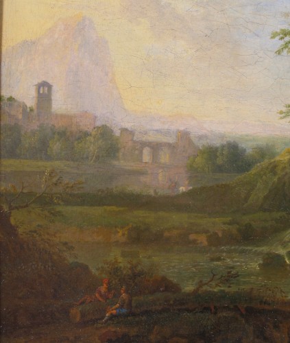  Landscape of the Roman countryside with architecture and cha - 