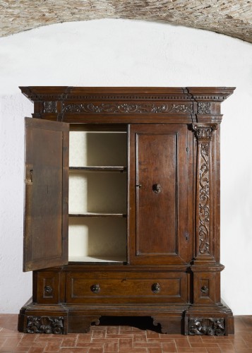 Furniture  - Walnut wardrobe,  Northern Italy 17th century