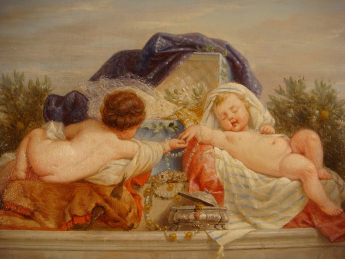 XIXe siècle - Putti -  Charles Gustave Housez ( 1822 – 1888 )  