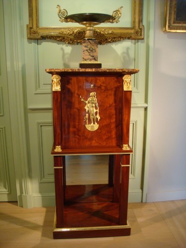 Cabinet secrétaire de Dame en acajou estampillé de Lemarchand - Epoque 1er Empire - Mobilier Style Empire