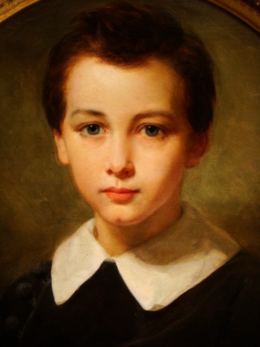 Nicolas Louis Gosse (1787 – 1878) - Portrait de jeune Homme daté 1857 - Antiquaires Balzeau & Brion