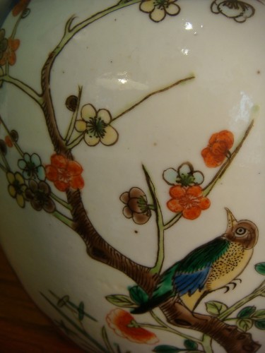 Antiquités - Paire de pots à gingembre en porcelaine de Chine