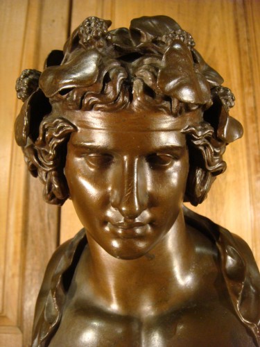 Antiquités - Jeune Bacchus, bronze de Barbedienne 