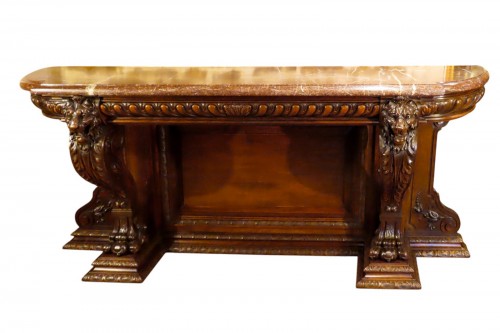 Console desserte à têtes de lion - Epoque napoléon III