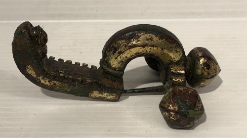 Unusual Roman bronze Fibula - Ancient Art Style 