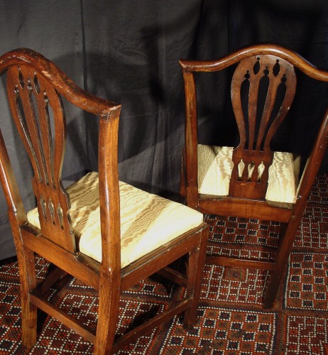 Pair of 18th century English Chairs - Seating Style Louis XVI