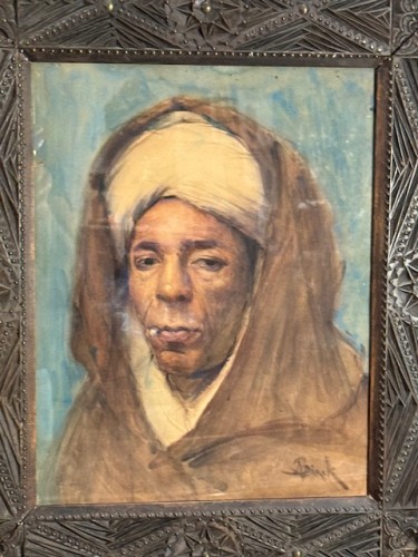 Portrait du Pacha Thami El Glaoui -  Alphonse Birck (1859-1942)  - Tableaux et dessins Style 