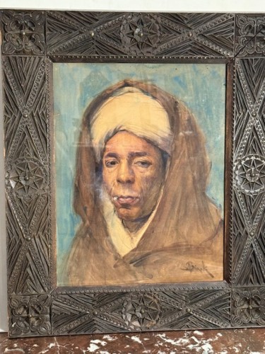 Antiquités - Portrait du Pacha Thami El Glaoui -  Alphonse Birck (1859-1942) 