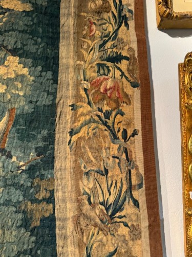 Antiquités - Verdure, tapisserie d'Aubusson 18e siècle