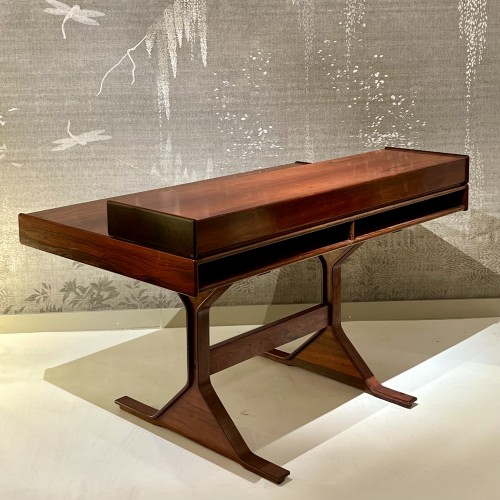 20th century - Vintage Italian Design Desk 60s By Gianfranco Frattini Ateliers Bernini