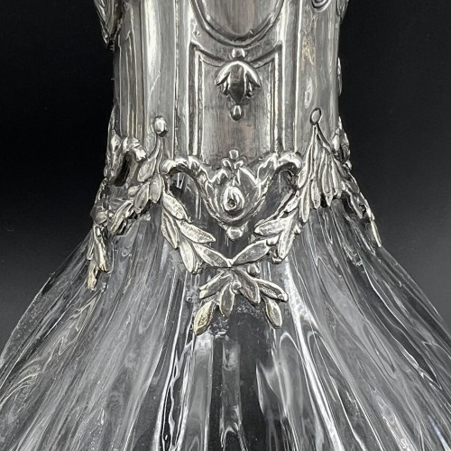 Paire d’aiguières argent massif et cristal - Tétard Frères - Argenterie et Arts de la table Style Art nouveau