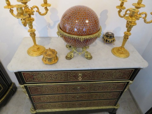 Commode Secrétaire en marqueterie Boulle fin 19e - Napoléon III