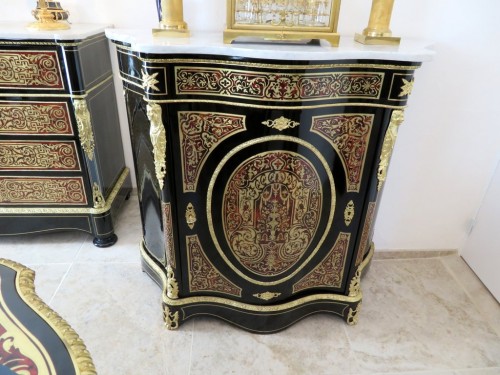 Cabinet in Boulle marquetry 19th Napoléon III - Napoléon III