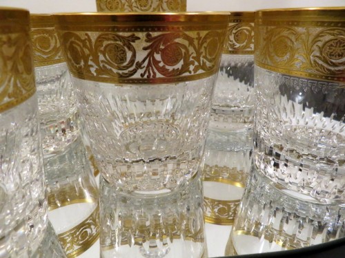 Art nouveau - Whisky set in crystal St-Louis - Thistle gold