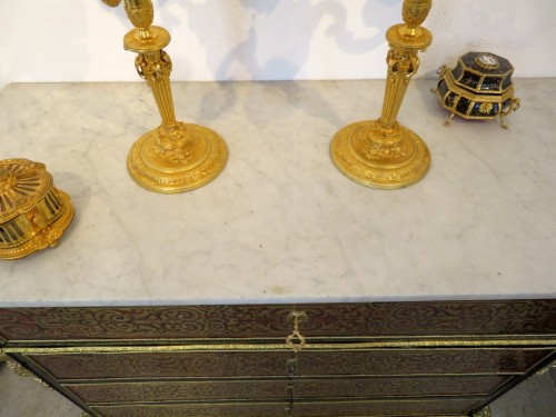  Pair of Candelabra golden Bronze XIXe period - Lighting Style Napoléon III