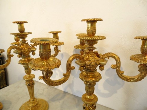  Pair of Candelabra golden Bronze XIXe period - Napoléon III