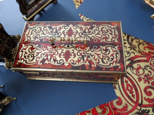 Pen Box of Master in Boulle marquetry Napoleon III period 19th - Decorative Objects Style Napoléon III