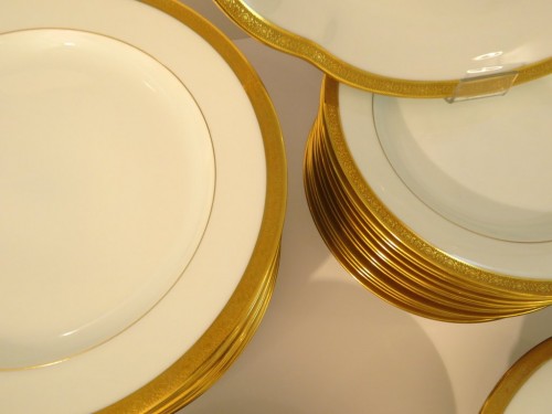 Art nouveau - Malevergne set of dinner in Porcelaine of Limoges