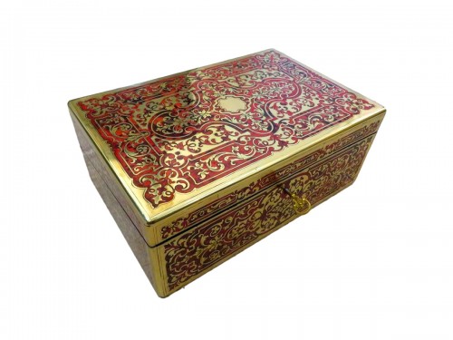  Navy writing desk in Boulle marquetry Napoleon III period 19th