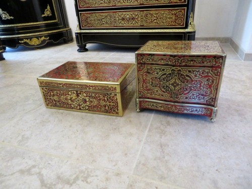  Navy writing desk in Boulle marquetry Napoleon III period 19th - 