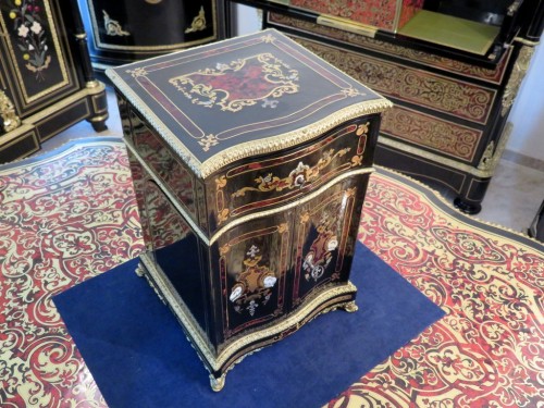 Tantalus Box in Boulle marquetry Napoleon III period 19th Ouraline crystal - Napoléon III