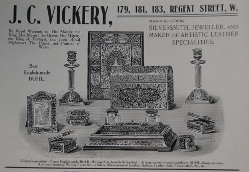 Vickery - Ensemble de Bureau en marqueterie Boulle époque Napoléon III - Objet de décoration Style Napoléon III