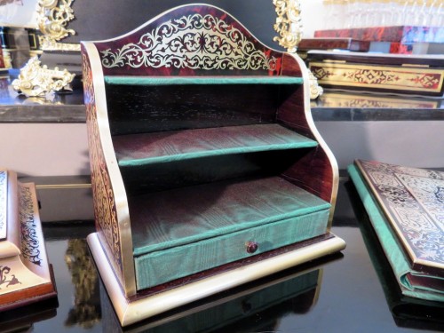 Vickery - Ensemble de Bureau en marqueterie Boulle époque Napoléon III - Antiquités Biau