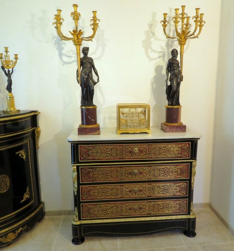 Antiquités - Pair of early 19th century bronze Candelabra