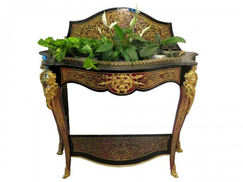 Console Planter in Boulle marquetry 19th Napoleon III period