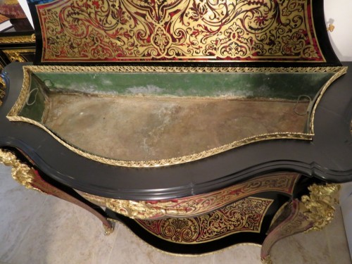 Furniture  - Console Planter in Boulle marquetry 19th Napoleon III period