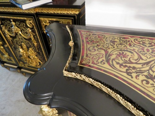 Console Planter in Boulle marquetry 19th Napoleon III period - Napoléon III