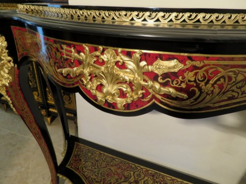 Antiquités - Console Planter in Boulle marquetry 19th Napoleon III period