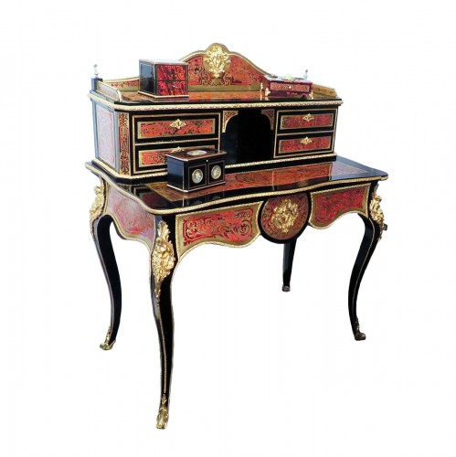 Napoleon III Desk in Boulle marquetry, late 19th century