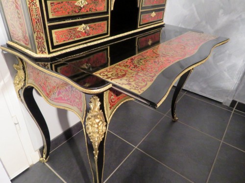 Napoleon III Desk in Boulle marquetry, late 19th century - Furniture Style Napoléon III