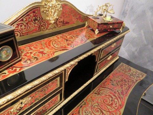 Napoleon III Desk in Boulle marquetry, late 19th century - Napoléon III