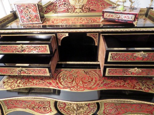 Napoléon III - Napoleon III Desk in Boulle marquetry, late 19th century