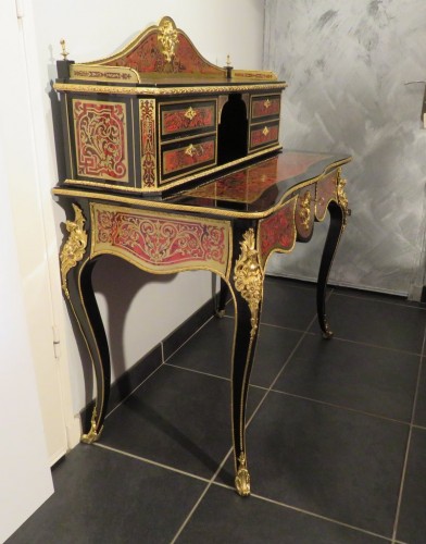 Antiquités - Napoleon III Desk in Boulle marquetry, late 19th century