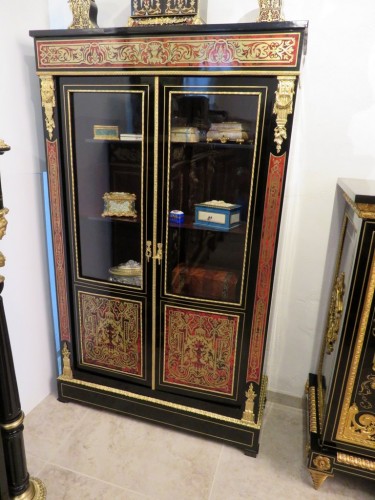 Napoleon III Boulle marquetry Display cabinet - Furniture Style Napoléon III