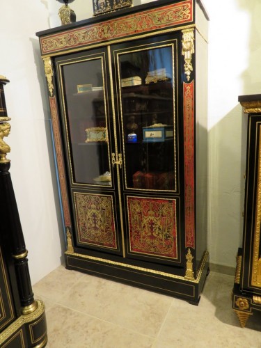 19th century - Napoleon III Boulle marquetry Display cabinet