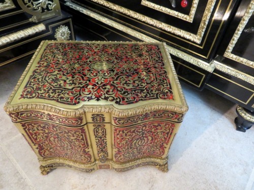 Macé - Tantalus Box in Boulle marquetry Napoleon III period 19th - 