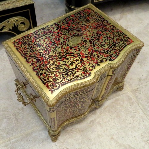 Antiquités - Macé - Tantalus Box in Boulle marquetry Napoleon III period 19th