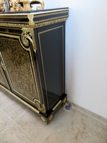 Mobilier Buffet - Meuble d'appui en marqueterie Boulle Epoque Napoléon III