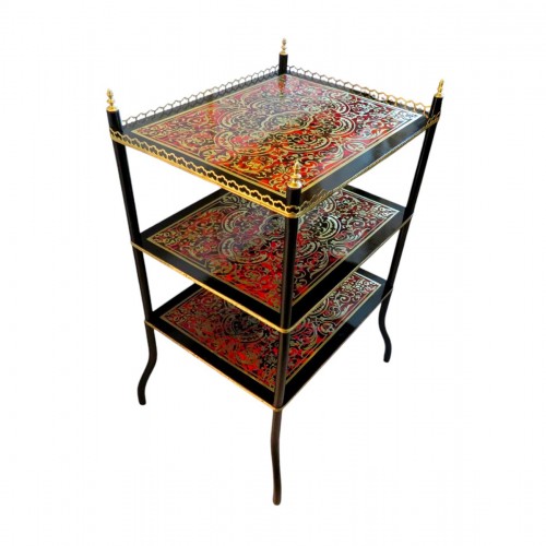 Table in Boulle marquetry 19th Napoleon III period - Perfect conditi