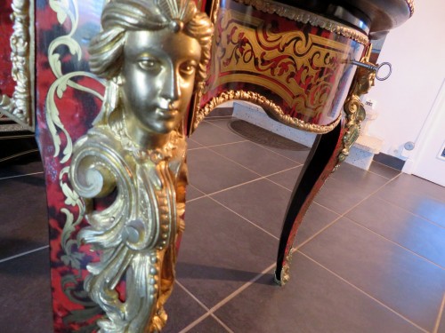 19th century - Table in marquetry Boulle 19th Napoléon III period - Perfect condition