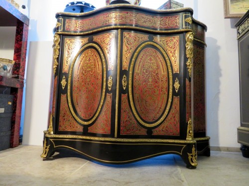 Cabinet in Boulle marquetry 19th Napoléon III - Napoléon III