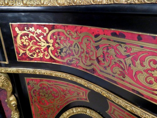 Antiquités - Cabinet in Boulle marquetry 19th Napoléon III