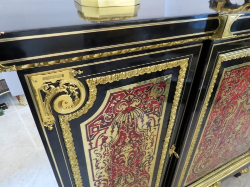 19th century - Impressive french credenza in marquetry Boulle 19th Napoléon III