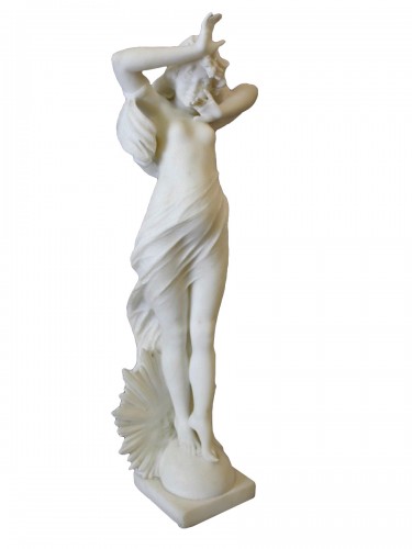 Sculpture en marbre représentant une femme Par Affortunato Gory