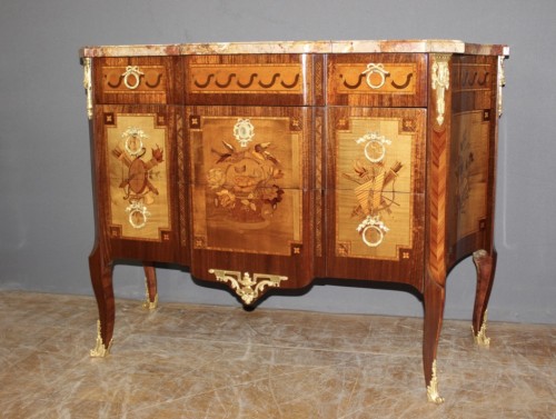 Commode en marqueterie fin 19e - Napoléon III